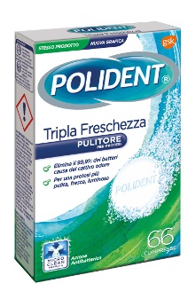 POLIDENT TRIPLA FRESCHEZZA 66 COMPRESSE - farmascienza.it