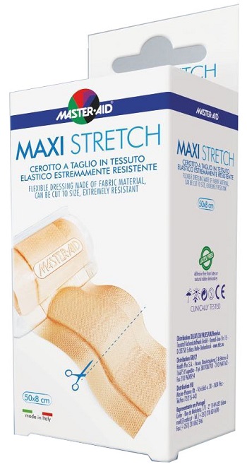 MASTER-AID STRETCH CEROTTO A TAGLIO IN TESSUTO ELASTICO RESISTENTE 50 X 8 CM - farmascienza.it