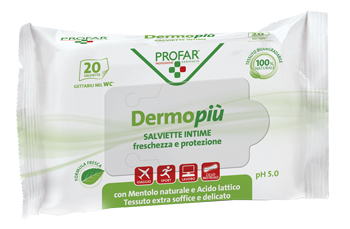 DERMO PIU' SALVIETTE INTIME 20 PEZZI PROFAR - farmascienza.it
