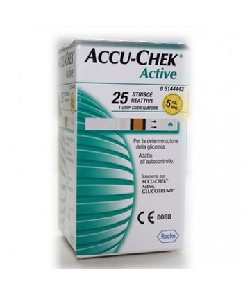 STRISCE MISURAZIONE GLICEMIA ACCU-CHEK ACTIVE STRIPS 25 PEZZI INF RETAIL - farmascienza.it