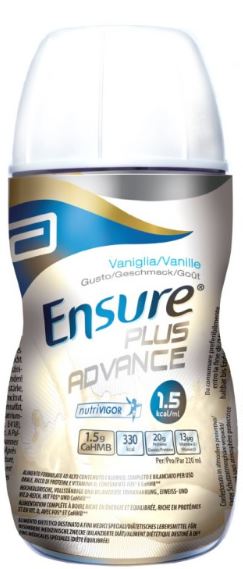 ENSURE PLUS ADVANCE VANIGLIA 4 BOTTIGLIE DA 220 ML - farmascienza.it