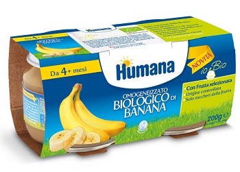 HUMANA OMOGENEIZZATO BANANA BIOLOGICO 2 VASETTI 100 G - farmascienza.it