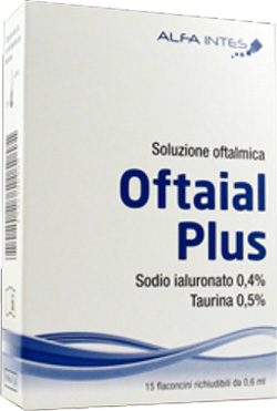 SOLUZIONE OFTALMICA OFTAIAL PLUS ACIDO IALURONICO 0,4% E TAURINA 15 FLACONCINI RICHIUDIBILI DA 0,6 ML - farmascienza.it