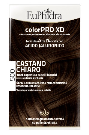 EUPHIDRA COLORPRO XD 500 CAST CHIARO GEL COLORANTE CAPELLI IN FLACONE + ATTIVANTE + BALSAMO + GUANTI - farmascienza.it
