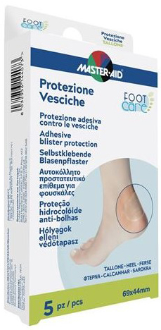 MASTER-AID FOOT CARE VESCICHE PROTEZIONE TALLONE 69X44 MM 5 PEZZI - farmascienza.it