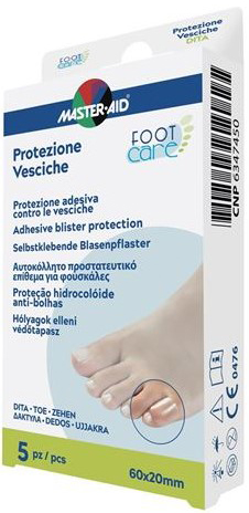 MASTER-AID FOOT CARE VESCICHE PROTEZIONE PER DITA 60X20 MM 5 PEZZI - farmascienza.it