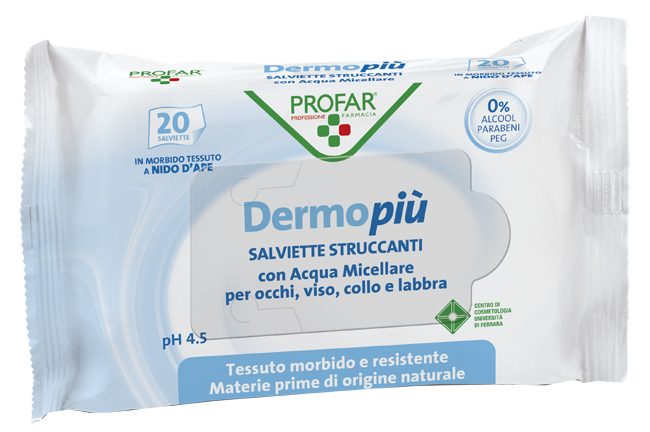 DERMO PIU' SALVIETTINE STRUCCANTI 20 PEZZI PROFAR - farmascienza.it
