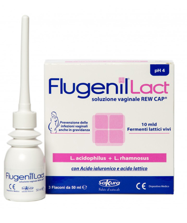 FLUGENIL LACT SOLUZIONE VAGINALE INTERNA A BASE DI FERMENTI LATTICI 3 FLACONI DA 50 ML + 3 APPLICATORI MONOUSO - farmascienza.it