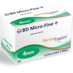 AGO PER PENNA DA INSULINA BD MICROFINE PENTAPOINT GAUGE 32 4 MM 100 PEZZI - farmascienza.it
