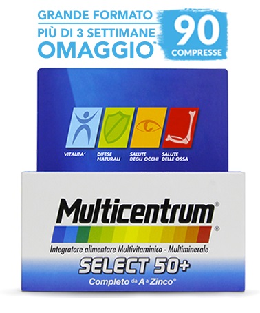 MULTICENTRUM SELECT 50+ 90 COMPRESSE - farmascienza.it