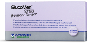 STRISCE MISURAZIONE CHETONEMIA GLUCOMEN AREO B-KETONE SENSOR 10 PEZZI - farmascienza.it