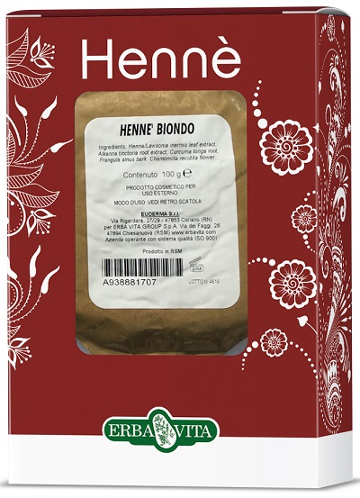 HENNE COLORANTE CAPELLI BIONDO 100 G - farmascienza.it