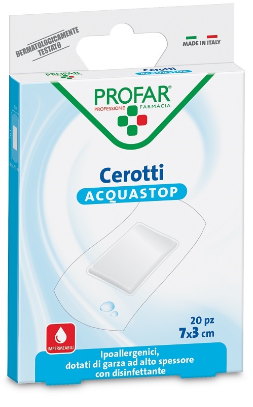 CEROTTO ACQUASTOP GRANDI 7X3 CM PROFAR 20 PEZZI - farmascienza.it
