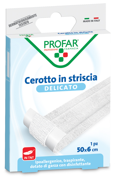CEROTTO TESSUTO NON TESSUTO DELICATO 1 STRISCIA 50X6 CM PROFAR - farmascienza.it