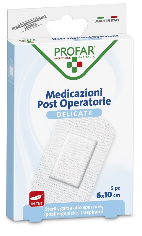 MEDICAZIONE POST OPERATORIA STERILE GARZA ANTIADERENTE 6X10 CM 5 PEZZI PROFAR - farmascienza.it