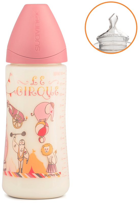 SUAVINEX LE CIRQUE BIBERON DA 360ML ANATOMICO S ROSA - farmascienza.it