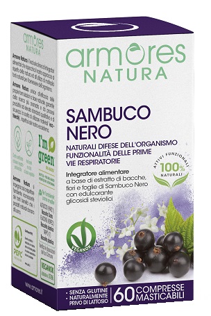 ARMORES NATURA SAMBUCO NERO 60 COMPRESSE MASTICABILI - farmascienza.it