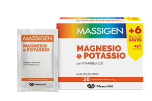 MASSIGEN MAGNESIO E POTASSIO 24 BUSTINE +6 GRATIS - farmascienza.it