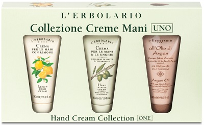 CREME MANI UNO COLLEZIONE CON CREMA MANI LIMONE 30 ML + CREMA MANI E UNGHIE OLIO D'OLIVA 30 ML + ALL'OLIO DI ARGAN CREMA MANI 30 ML - farmascienza.it