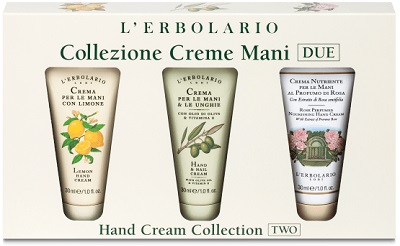 COLLEZIONE CREME MANI DUE CON CREMA MANI LIMONE 30 ML + CREMA MANI E UNGHIE OLIO DI OLIVA 30 ML + CREMA NUTRIENTE MANI ROSA 30 ML - farmascienza.it