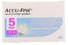AGO PER PENNA DA INSULINA ACCU-FINE PEN NEEDLE ACCU-CHEK GAUGE 31 X 5MM 100 PEZZI - farmascienza.it