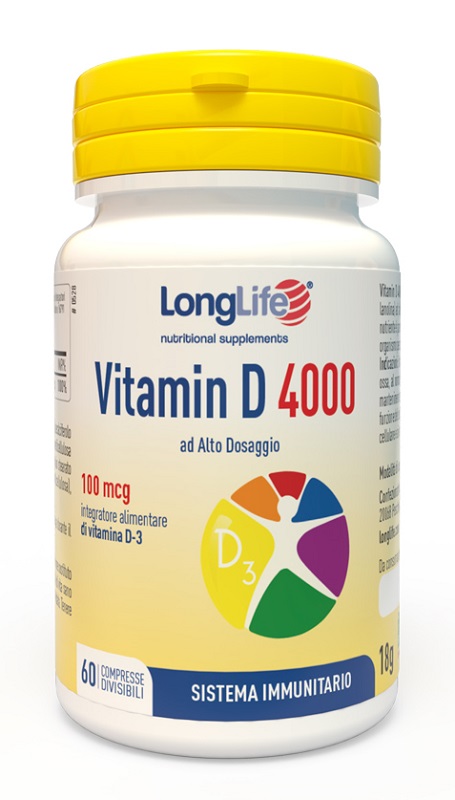 LONGLIFE VITAMIN D 4000UI 60 COMPRESSE DIVISIBILI - farmascienza.it