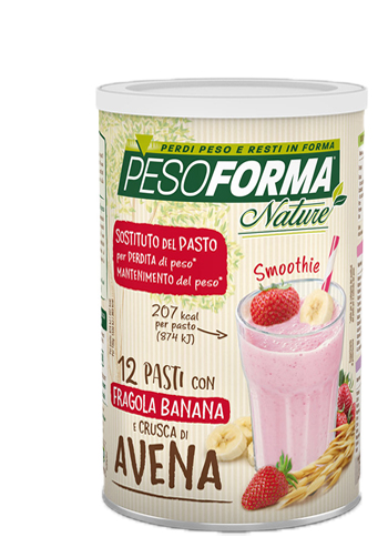 PESOFORMA NATURE SMOOTHIE FRAGOLA BANANA POLVERE 420 G - farmascienza.it