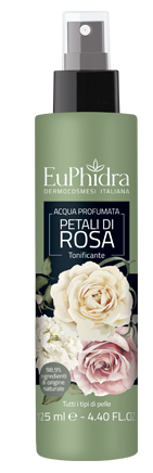 EUPHIDRA ACQUA PROFUMATA ROSA IN FLACONE CON ETICHETTA POMPA SPRAY - farmascienza.it