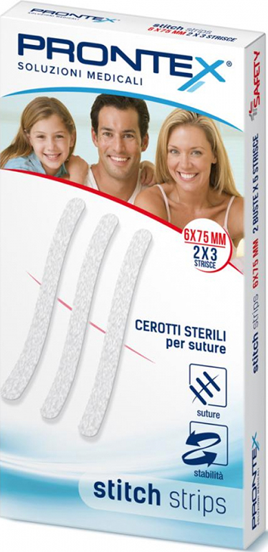 PRONTEX STITCH STRIPS 6X75 10 PEZZI - farmascienza.it