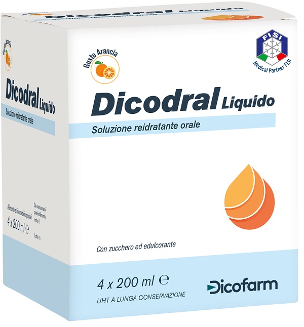 DICODRAL LIQUIDO SOLUZIONE REIDRATANTE ORALE 4 X 200 ML - farmascienza.it
