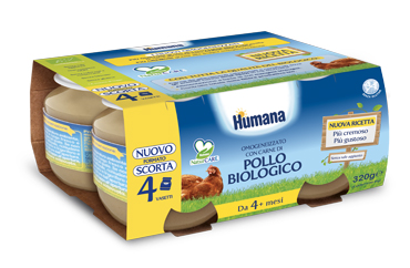 HUMANA OMOGENEIZZATO DI POLLO BIOLOGICO 4 X 80 G - farmascienza.it