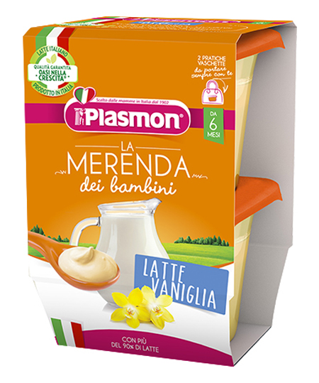PLASMON LA MERENDA DEI BAMBINI MERENDE LATTE VANIGLIA ASETTICO 2 X 120 G - farmascienza.it