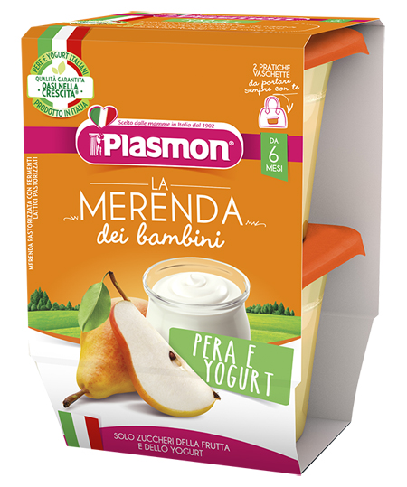 PLASMON LA MERENDA DEI BAMBINI SAPORI DI NATURA PERA YOGURT ASETTICO 2 X 120 G - farmascienza.it