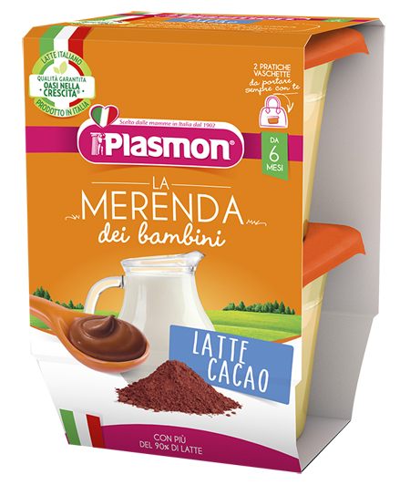 PLASMON LA MERENDA DEI BAMBINI MERENDE LATTE CACAO ASETTICO 2 X 120 G - farmascienza.it