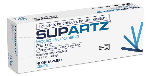 SIRINGA PRERIEMPITA INTRA-ARTICOLARE SUPARTZ ACIDO IALURONICO 25 MG 2,5 ML 1 PEZZO - farmascienza.it