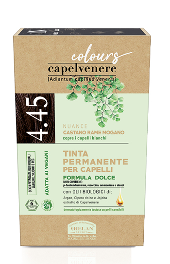 CAPELVENERE COLOURS TINTA CAPELLI 4,45N CASTANO RAME MOGANO - farmascienza.it