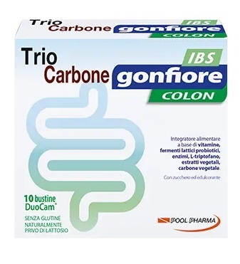 TRIOCARBONE GONFIORE IBS 10 BUSTE DUOCAM DA 2 G + 1,5 G - farmascienza.it