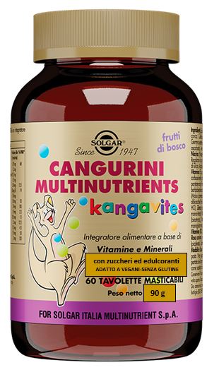 CANGURINI MULTINUTRIENTS FRUTTI BOSCO 60 TAVOLETTE MASTICABILI - farmascienza.it