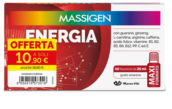 MASSIGEN ENERGIA 10 FLACONCINI DA 25 ML 10,90 E - farmascienza.it