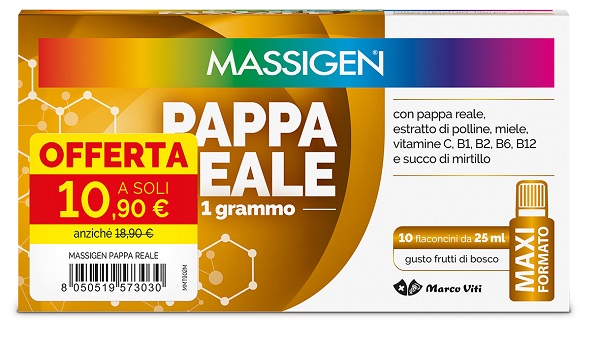 MASSIGEN PAPPA REALE 10 FLACONCINI DA 25 ML 10,90 E - farmascienza.it