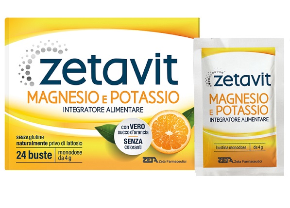 ZETAVIT MAGNESIO POTASSIO SENZA ZUCCHERO 24 BUSTINE DA 6 G - farmascienza.it