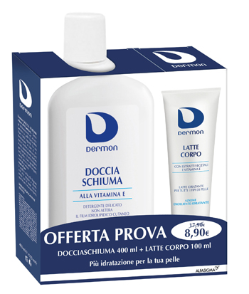 DERMON BIPACCO BAGNODOCCIA VIT E 400 ML + LATTE CORPO 100 ML - farmascienza.it