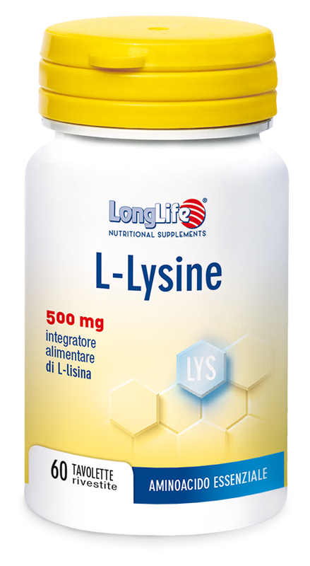 LONGLIFE L-LYSINE 500MG 60 TAVOLETTE RIVESTITE DA 860 MG - farmascienza.it