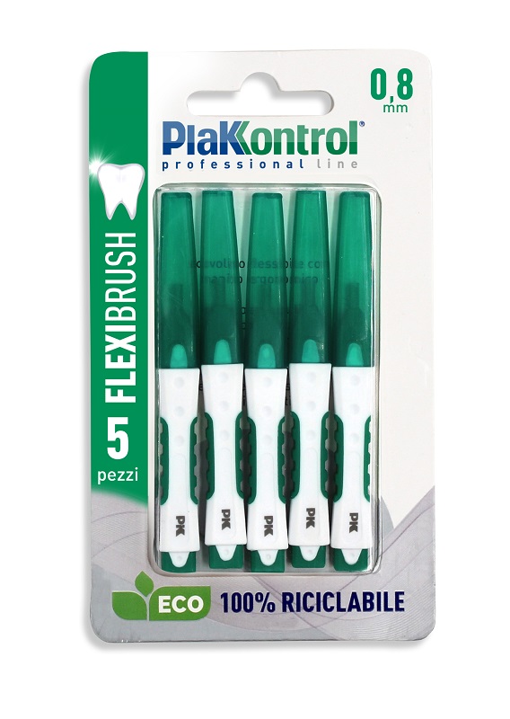 PLAKKONTROL FLEXIBRUSH SCOVOLINI INTERDENTALI 0,8 5 PEZZI - farmascienza.it
