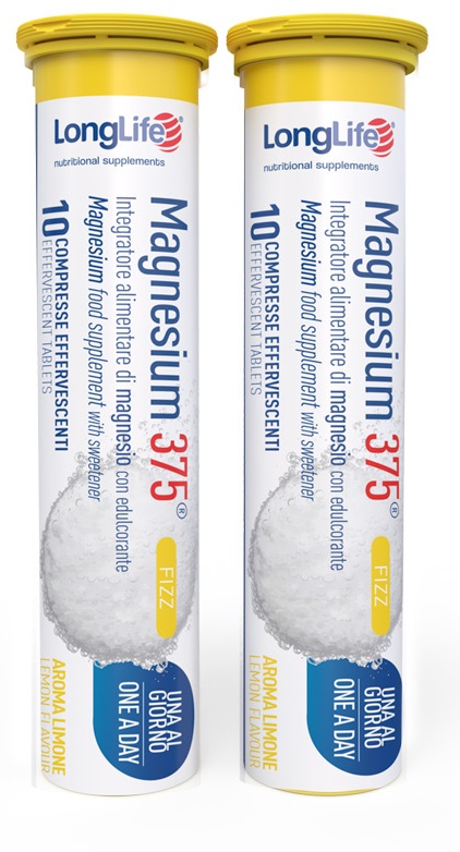 LONGLIFE MAGNESIUM 375 FIZZ 20 COMPRESSE EFFERVESCENTI DA 6,3 G - farmascienza.it