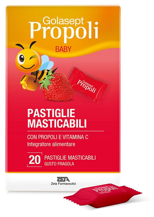 GOLASEPT PROPOLI BABY FRAGOLA 20 PASTIGLIE MASTICABILI - farmascienza.it