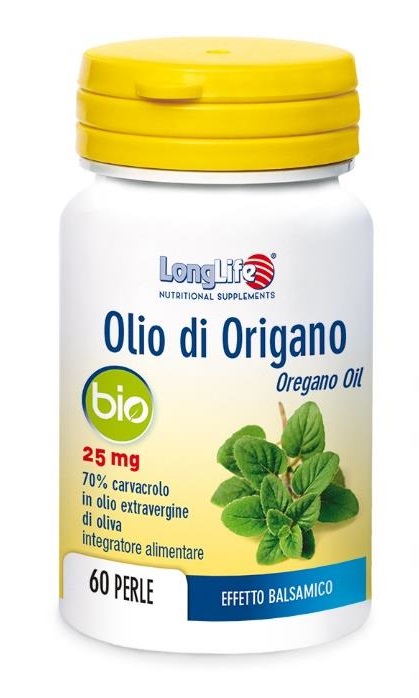 LONGLIFE OLIO ORIGANO BIO 60 PERLE DI GELATINA - farmascienza.it