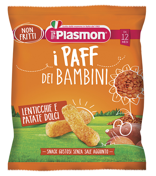 PLASMON DRY SNACK PAFF LENTICCHIE-PATATA DOLCE 15 G - farmascienza.it