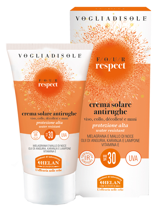 VOGLIA DI SOLE RESPECT CREMA SOLARE ANTIRUGHE SPF30 50 ML - farmascienza.it