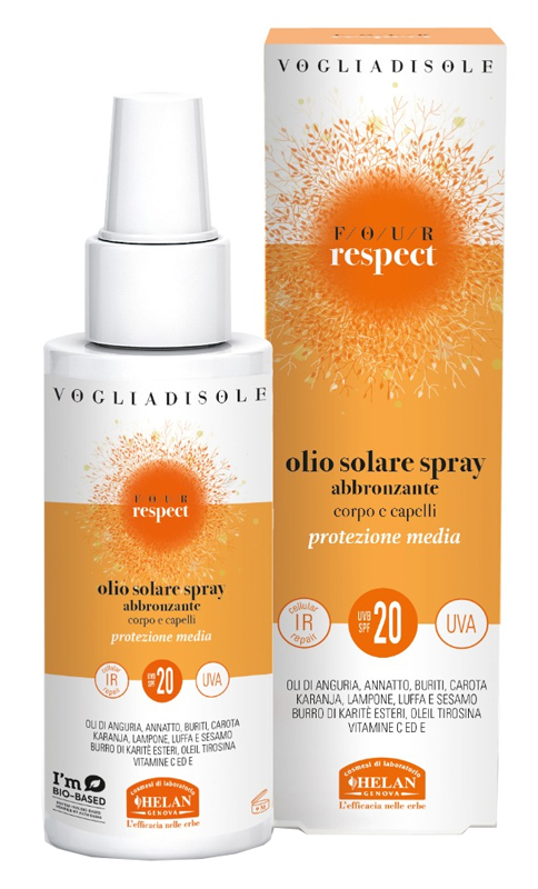 VOGLIADISOLE RESPECT OLIO SOLARE SPRAY ABBRONZANTE SPF20 150 ML - farmascienza.it